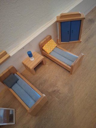 Casa Muñecas Habitación Madera