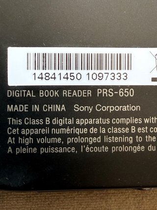 Ebook Sony PRS-650 Negro