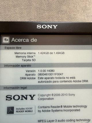 Ebook Sony PRS-650 Negro
