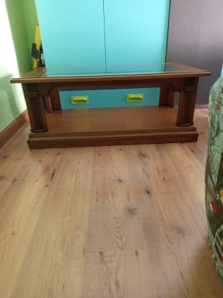 Mesa de centro madera y cristal