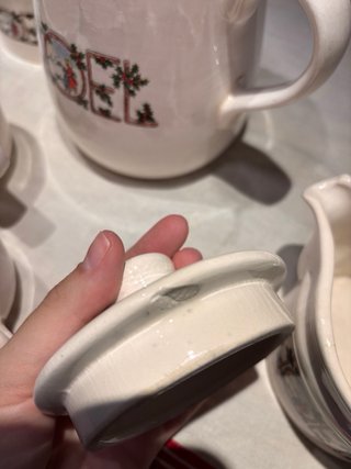 Chocolatera y tazas de loza inglesae