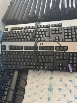 Teclado y Ratón HP PS/2 Negro/Morado