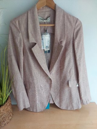 Blazer Lino Algodón Italiana nueva T40 Camomilla