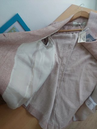 Blazer Lino Algodón Italiana nueva T40 Camomilla