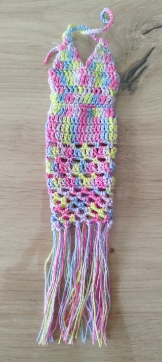 Vestido crochet Barbie multicolor