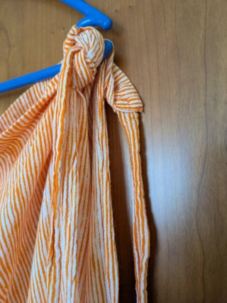 Pantalón pareo rayas naranja nuevo sololavado1vez