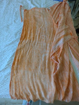 Pantalón pareo rayas naranja nuevo sololavado1vez