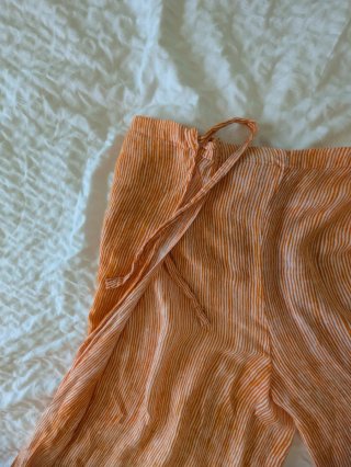 Pantalón pareo rayas naranja nuevo sololavado1vez