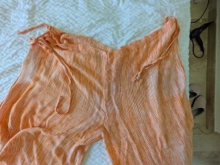 Pantalón pareo rayas naranja nuevo sololavado1vez