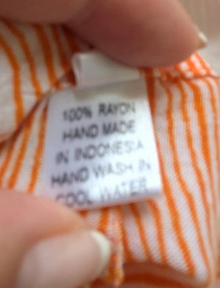 Pantalón pareo rayas naranja nuevo sololavado1vez