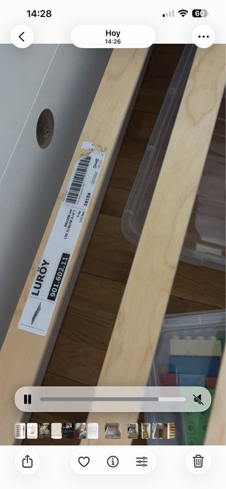 Cama Ikea FÅGELFJÄLLET + Somier LURÖY 90x200