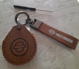 Portachiavi Harley Davidson in pelle