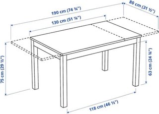 Mesa extensible LANEBERG Ikea blanca