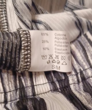 Pantaloni donna fantasia bianco e nero