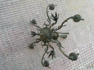 Lámpara de araña de metal
