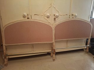 Cabeceros de cama 105 beige/rosa