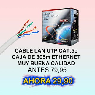 305m CABLE UTP LAN ETHERNET CAT5e UNIFILAR