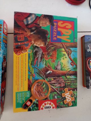 Lote 3 Puzzles Educa: Dragones, Spy y Spiderman