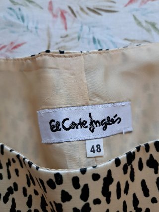 Top satén estampado leopardo El Corte Inglés T48