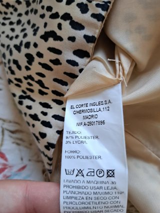 Top satén estampado leopardo El Corte Inglés T48