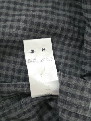 Camicia Gucci Uomo Skinny a Quadri Grigia Tg 39