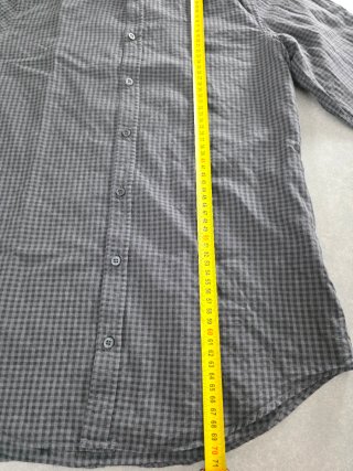 Camicia Gucci Uomo Skinny a Quadri Grigia Tg 39