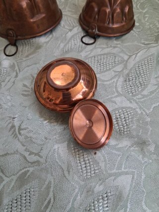 Set 3 stampi  e portagioie in rame