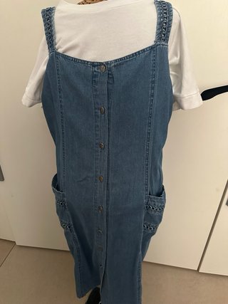 Vestito in denim con bottoni
