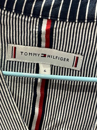 Camisa Tommy Hilfiger Rayas Azul/Blanco