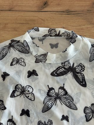 Body transparente con mariposas talla S
