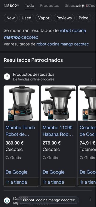Robot Cocina Mambo Cecotec Poco Uso