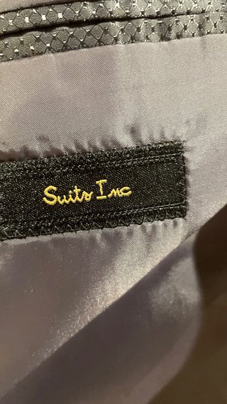Traje SuitsInc Gris Rayas