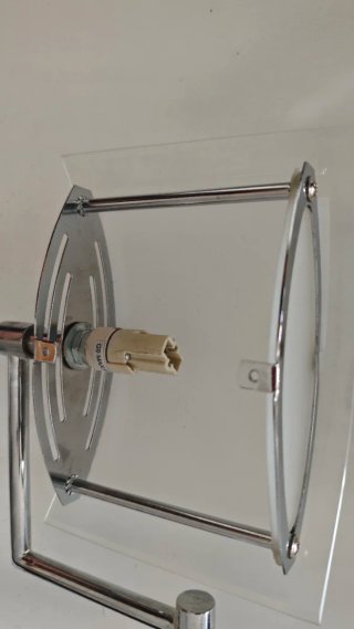 Lámpara de comedor 8 tulipas cristal y metal