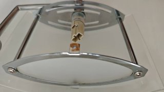 Lámpara de comedor 8 tulipas cristal y metal