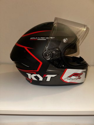 Casco Moto KYT NF-R Negro Rojo