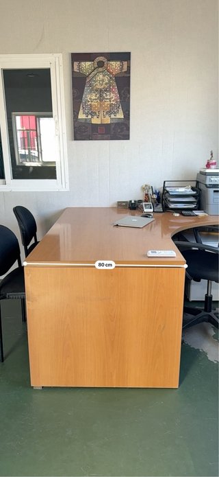 Escritorio de oficina en L de madera