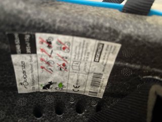 Casco equitación Fouganza azul y blanco
