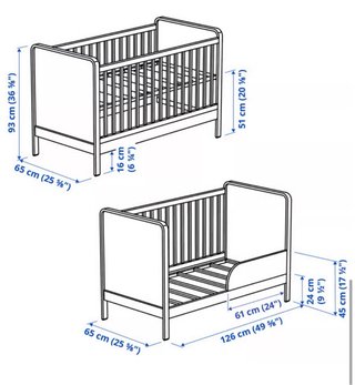 Cuna y cómoda cambiador IKEA ÄLSKVÄRD