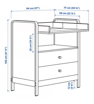 Cuna y cómoda cambiador IKEA ÄLSKVÄRD