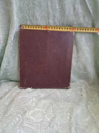 Quadro vintage con cornice in legno e metallo