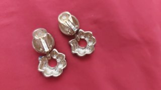 Pendientes vintage esmaltados flores