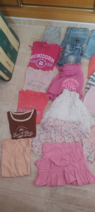 Lote Ropa Niña Shorts Faldas Camisetas vestidos.