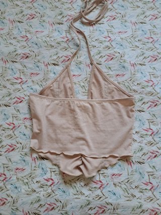 Top Shein Beige Halter XS Bohemio