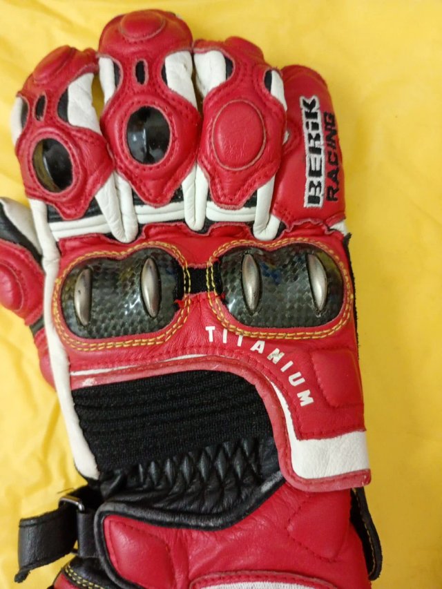 Guantes Berik Moto Racing Rojo/Blanco
