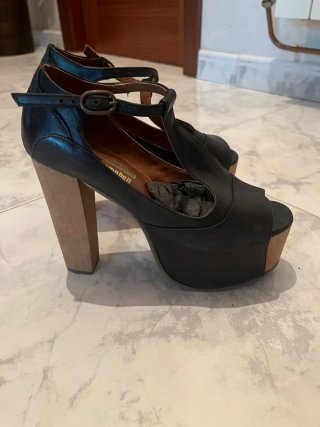 Jeffrey Campbell Zapatos Tacón Plataforma Negro