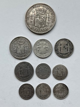 Lote monedas plata Centenario España