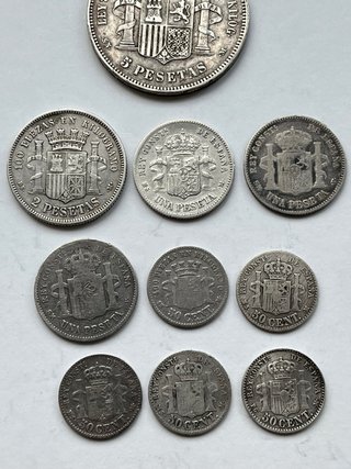 Lote monedas plata Centenario España