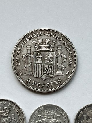 Lote monedas plata Centenario España