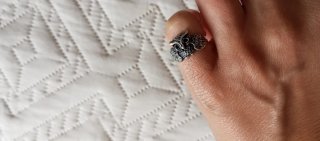 Anillo búho plata.
