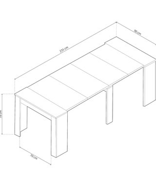 Mesa consola extensible madera